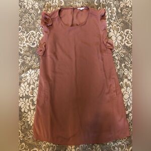 Jack by BB Dakota Ruffle Sleeve dress in Mauve ruffle sleeves pockets xl